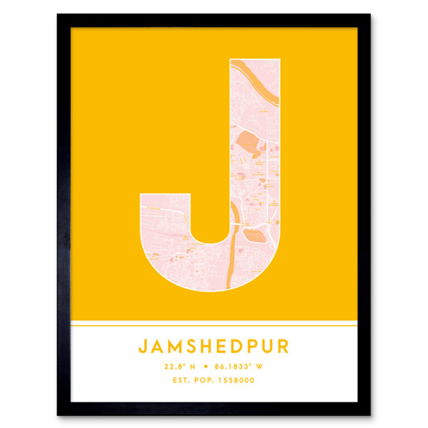 Wee Blue Coo Jamshedpur City Map Jamshedpur Yellow Single Picture